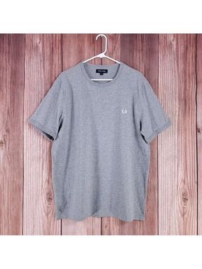 Fred Perry Mens Size XXL Ringer Crewneck Short Sleeve T-Shirt Tee Gray